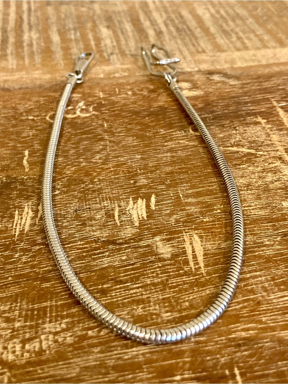 Silver Tone Snake Chain Pocket Watch Chain - Picture 5 of 7